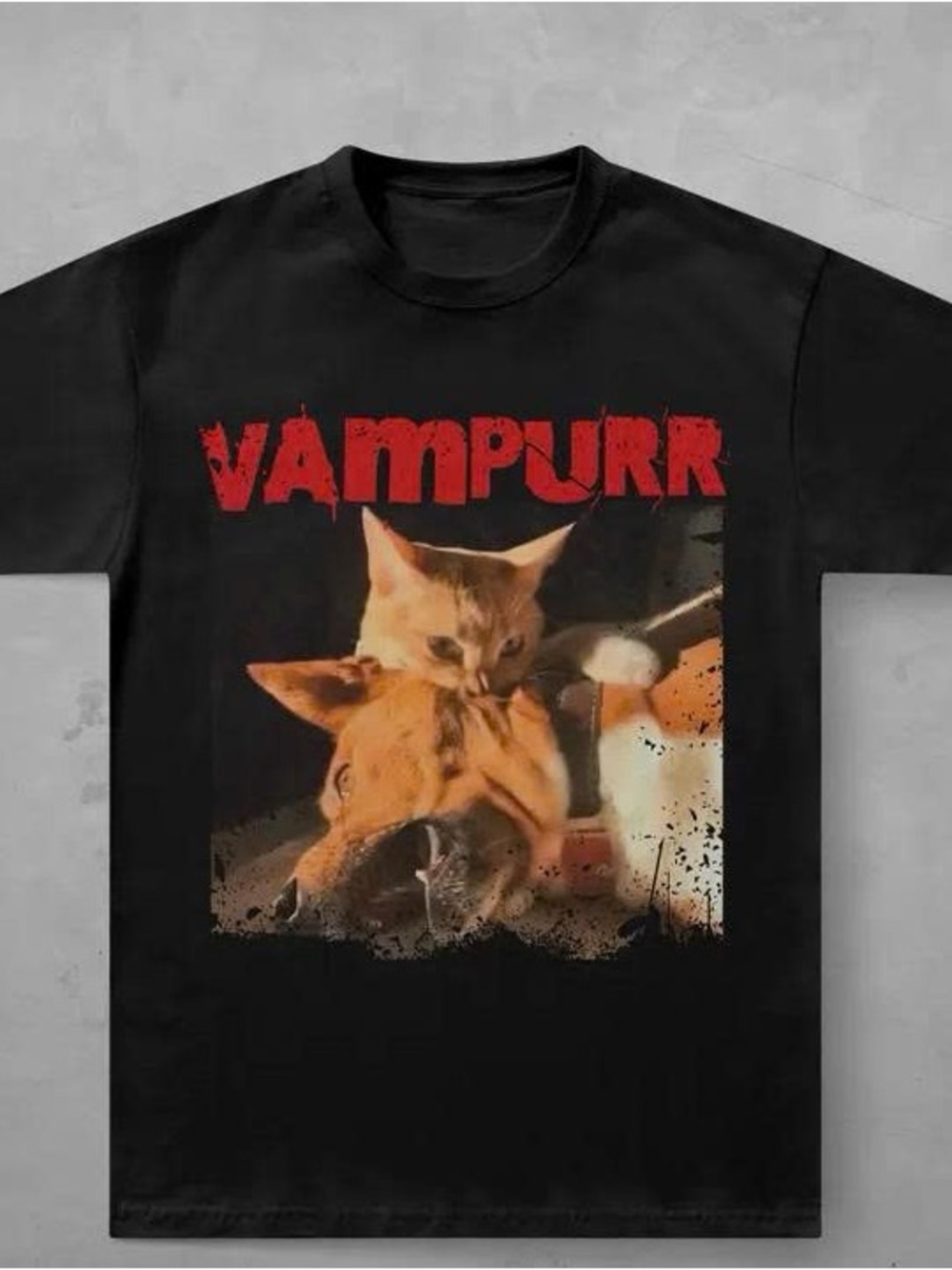 Black Vampurr Graphic Cat & Dog Tee